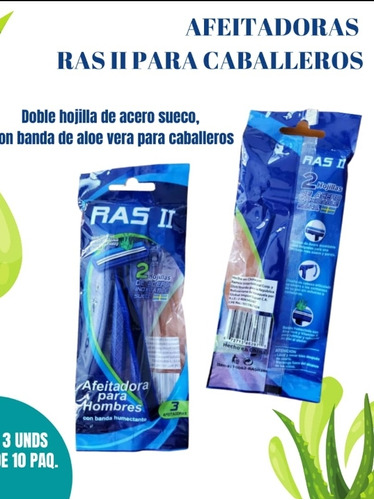 Máquinas De Afeitar Desechables Pack 3 Unidades 