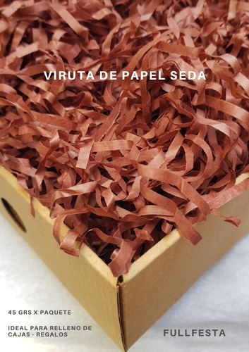 Viruta Papel Seda Colores- Decorar/relleno De Cajas - 45 Grs