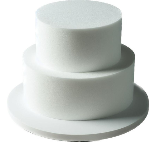 Bolo Fake De Isopor Redondo Maciço 25x30 C/ 10cm