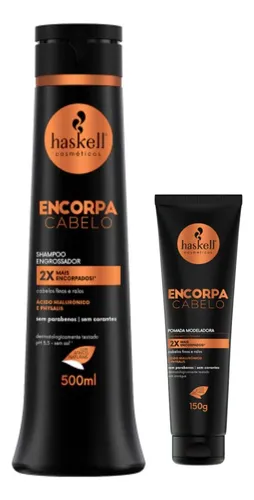 comprar Kit Haskell Encorpa Cabelo - Shampoo 500ml + Pomada