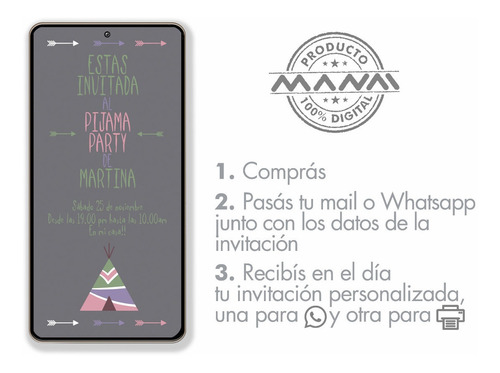 Tarjeta Invitación Infantil Digital P/enviar Whatsapp Tipi