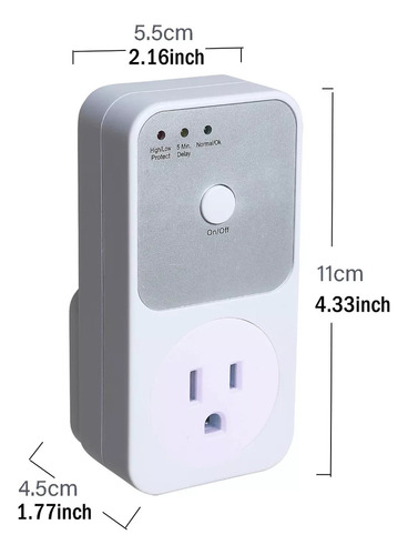 Para Protector Voltaje Refrigerador Lavadora 1800w Salida