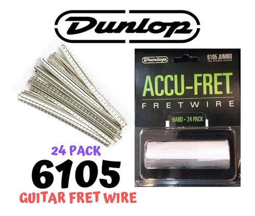 Imagen 2 de 3 de Trastes Jim Dunlop 6s 6105 Cortado 24 Trastes Es Mt