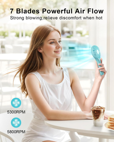 Mini Ventilador Portátil Triple Que Funciona Con Pilas, Pequ