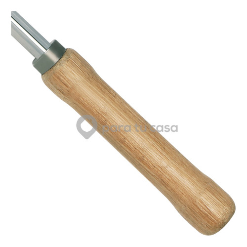 Pinche Simple 75 Cm Alambre Cromado Cabo Madera Mor 3203
