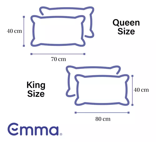 Pack 2 Almohadas Emma Confort King 80x40cm Microfibra Soft
