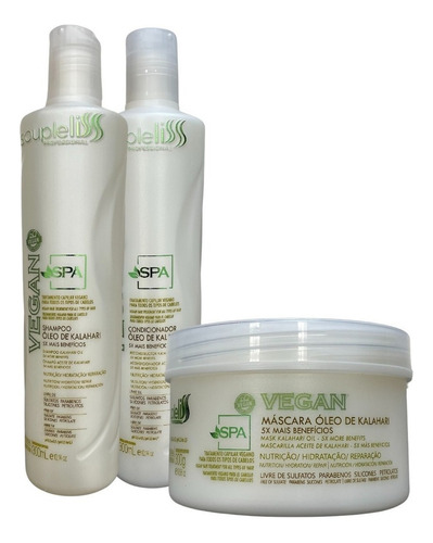  Kit Home Care Spa Vegan Óleo De Kalahari Soupleliss 3x300ml