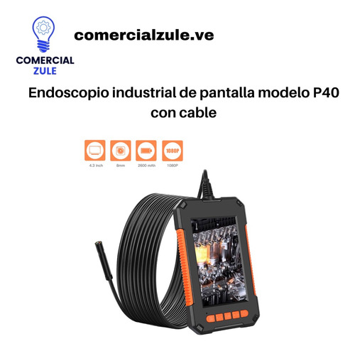 Endoscopio Industrial De Pantalla Modelo P40 Con Cable