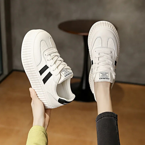 Zapatillas Con Plataforma Para Mujer, Zapatos De Tabla Casuales A La Moda