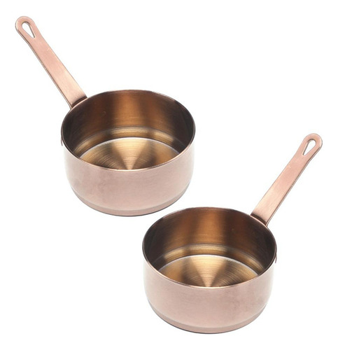 2 Piezas De Acero Inoxidable Cacerola Leche Café Calentador