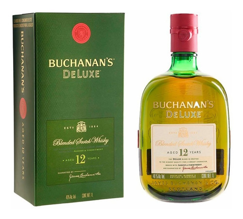Buchanans 12 Años Deluxe 1 Litro Whisky 100% Original