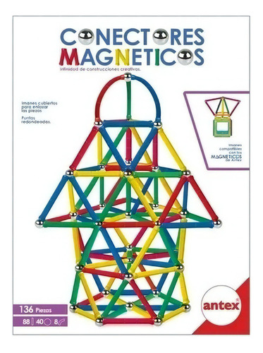 Magneticos Set Construcciones Creativas 135 Pzas. Antex 1266 Cantidad De Piezas 136