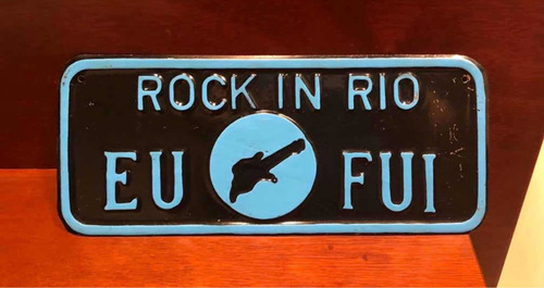 Placa Recuerdo Souvenir- Rock In Rio De Janeiro