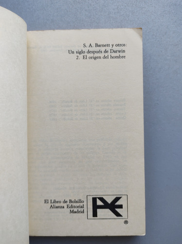 Un Siglo Despues De Darwin , 1.la Evolucion - 2. El Origen D (Usado)