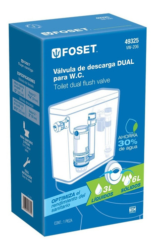 Valvula Descarga Sistema Dual (mayoreo) Foset