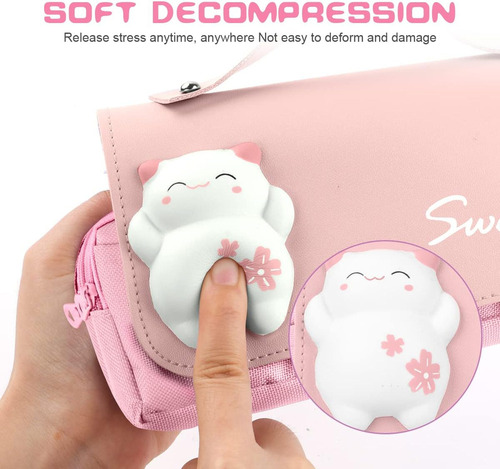 Mochila Kawai Con Forma De Conejo Con Bolsa For Bolígrafos,