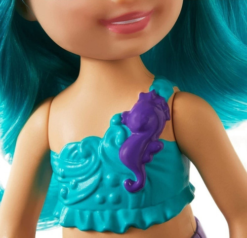 Imagem 10 de 12 de Conjunto De Mini Bonecas Barbie Chelsea Sereia - Mattel Ms