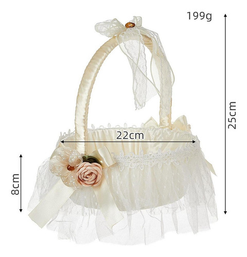 Cesta De Flores Para Boda, Cesta Para Niña De , Ligera, Con