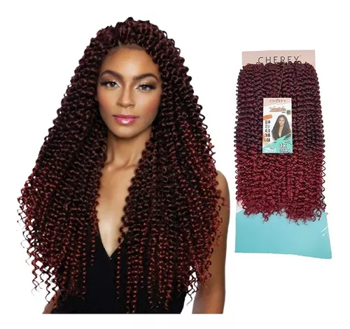 Cabelo Cacheado Boho Box Crochet Braids 300g 65cm + Agulha Cor T1B/30  Preto/Loiro Escuro