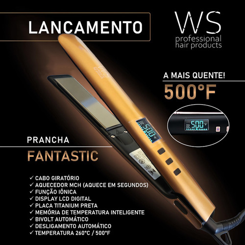 Chapinha De Cabelo Vulcan Fantastic Laranja 127/220v