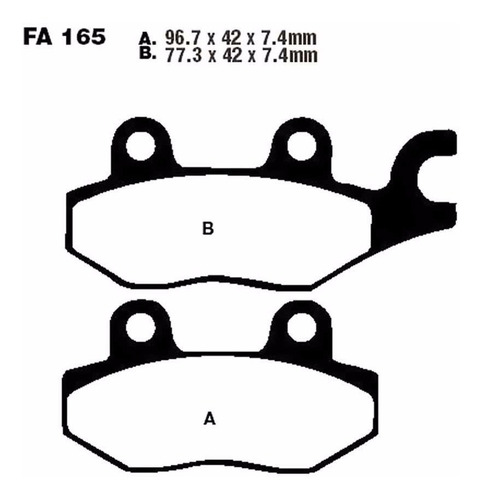 Pastilla Freno Fa 165 Brenta Ft 3064 Yamaha Ybr 250 Delanter