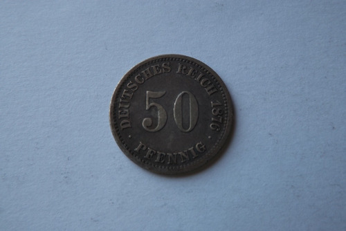 Alemanha- 50 Pfennig 1876 Prata