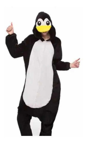 Pijama Enteros Polar Pingüino Pijamas Enterito Adultos Niños