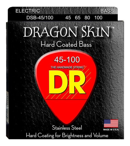 Cuerdas P/ Bajo Dragon Skin Calibres 45-100 Dr String Dsb-45