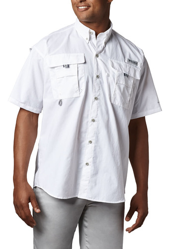 Camisa Columbia Bahama Ii Mangas Cortas Hombre (white)