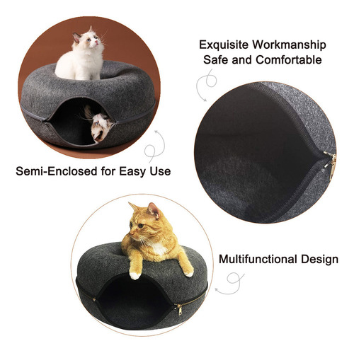 Shaoke Cesta For Perros Semicerrada Donut Cave Bed Tun
