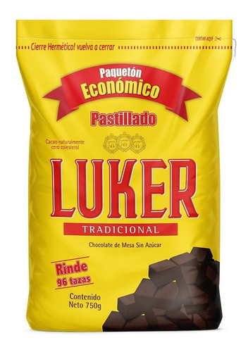 Luker Amargo Paqueton 750 Gr. - Kg A - kg a $33000