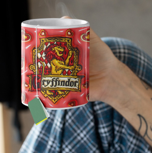 Caneca Harry Potter Casas Hogwarts Efeito 3d Cada