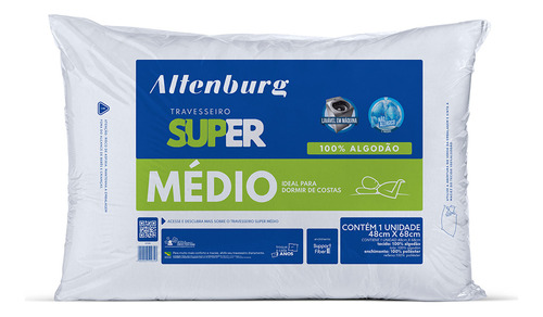 Travesseiro Altenburg Super Médio - 48cm x 68cm