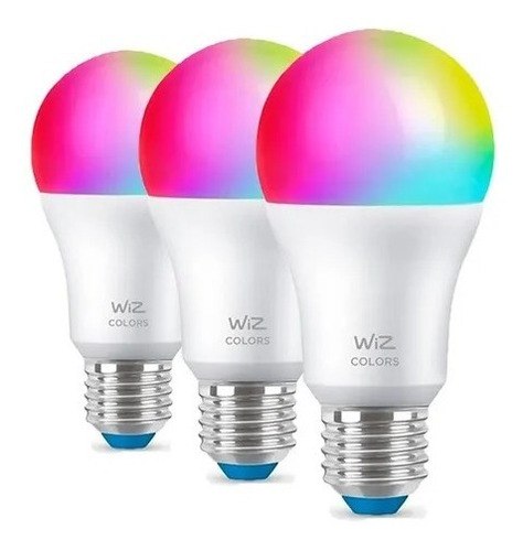 Lampara Led Bulb Wiz Smart Wifi Rgb 9w E27 Dim Pack X 3 Unid