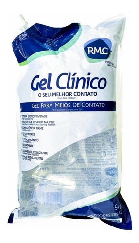 Gel Clinico Contato Condutor Ultrassom Incolor Bag 5kg Rmc
