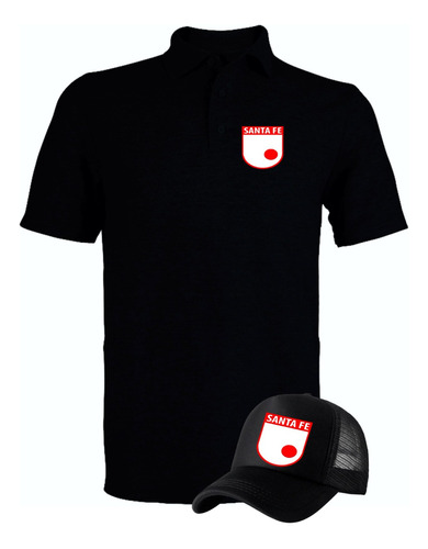 Camiseta Tipo Polo Santa Fe Obsequio Gorra Serie Black