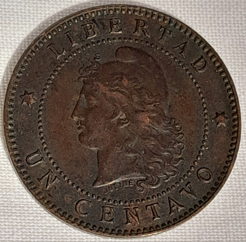 1 Centavo 1890 Argentina Cobre Patacon 