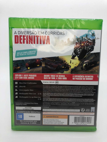 Burnout Paradise Remastered Xbox One Lacrado