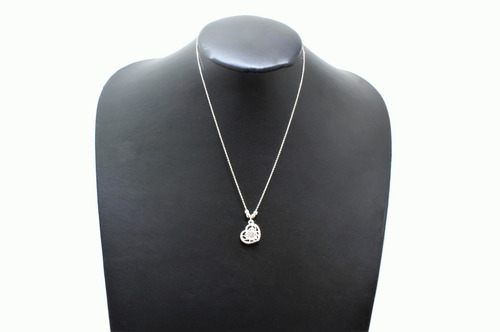 Lindo Collar Plata D Ley 925 Corazon Cristal Encerrado C1013