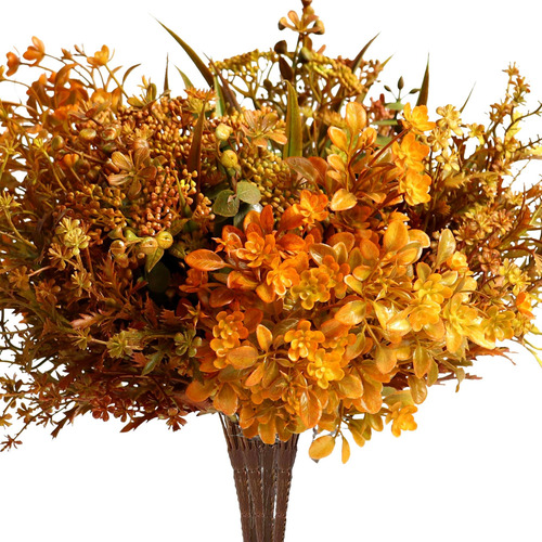 Yibukiy 6 Paquetes De Flores Artificiales De Otoño Para Mamá