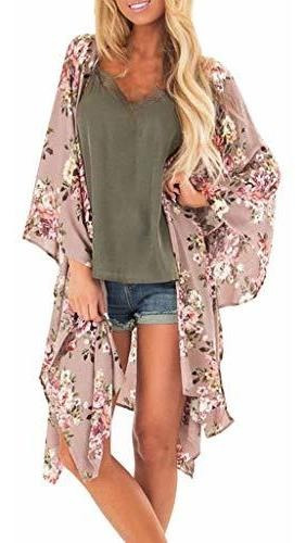 Wocachi - Cárdigan Tipo Kimono Para Mujer, Bata Larga Holgad