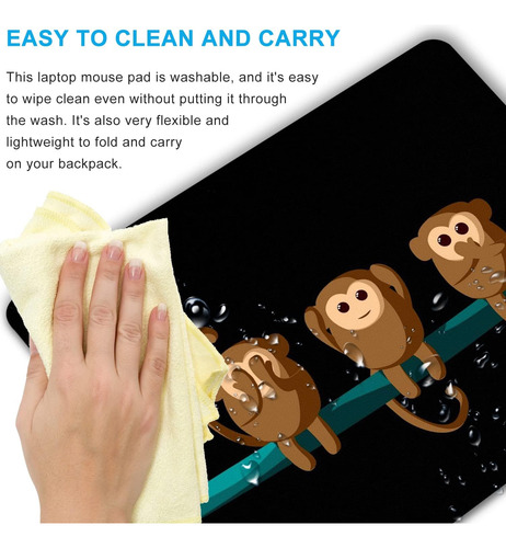 Shalysong Linte Monkey Mouse Pad Personalizado Diseño De Ani