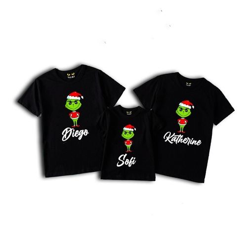 Camisetas Personalizadas Navidad Combo Familiar Grinch :0372