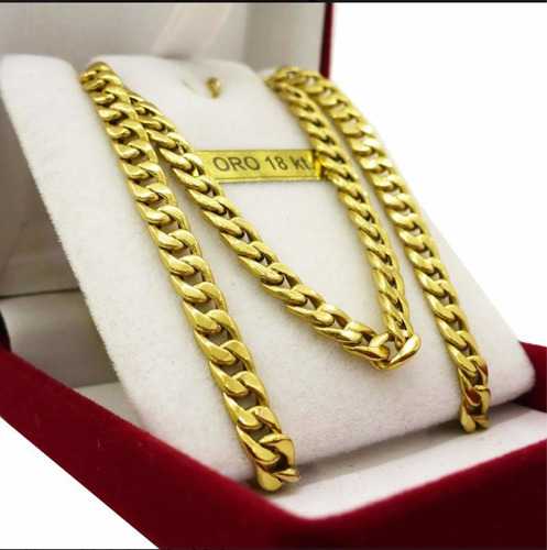 Cadena Oro 18k Cubana 6 Gr 60 Cm Groumet Hombre Papa Lilian