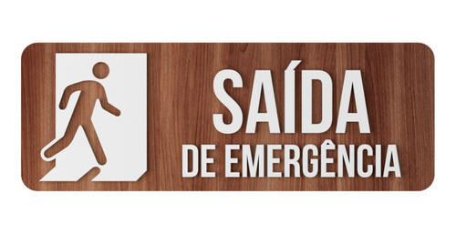 Plaquinha Informativa Saída De Emergência Hotel Restaurante