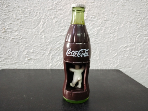 Botella De Cuerda Coca Cola Con Oso Polar Giratorio Año 2000 (Usado)