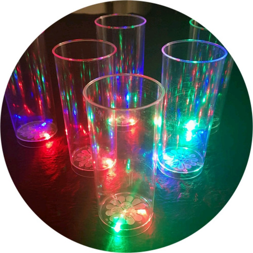 80 Vasos Luminosos Led ,cotillon Luminoso Led , Fluor !!!!!