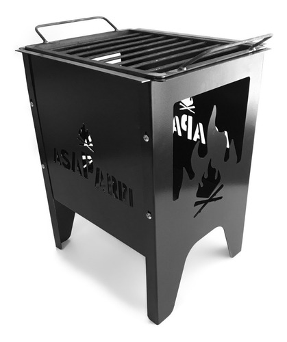 Imagen 4 de 6 de Fogonero Asaparri Con Parrilla Superior Negro