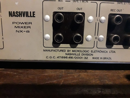 Raro Amplificador E Mixer Nashiville Nx-8 Revisado