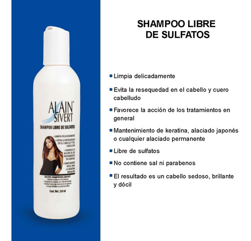 Shampoo Libre De Sales Sulfatos Y Parabenos Para Keratina